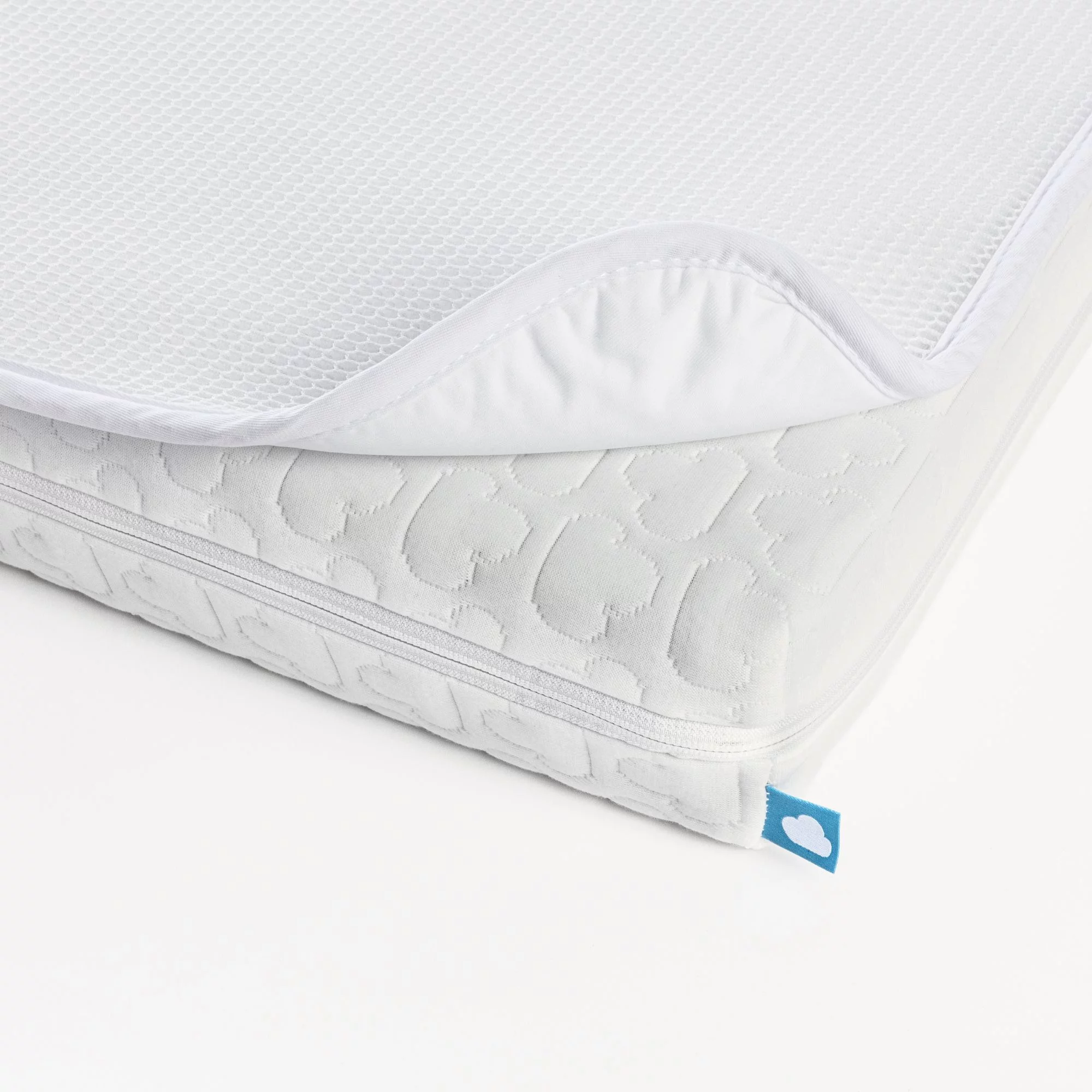 71 x 31cm Permet à votre enfant de respirer librement Stucture 3D alvéolée Blanc AEROSLEEP Protège matelas Sleep Safe 