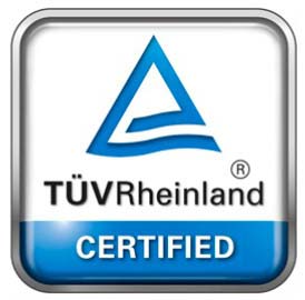 TÜV Rheinland certified